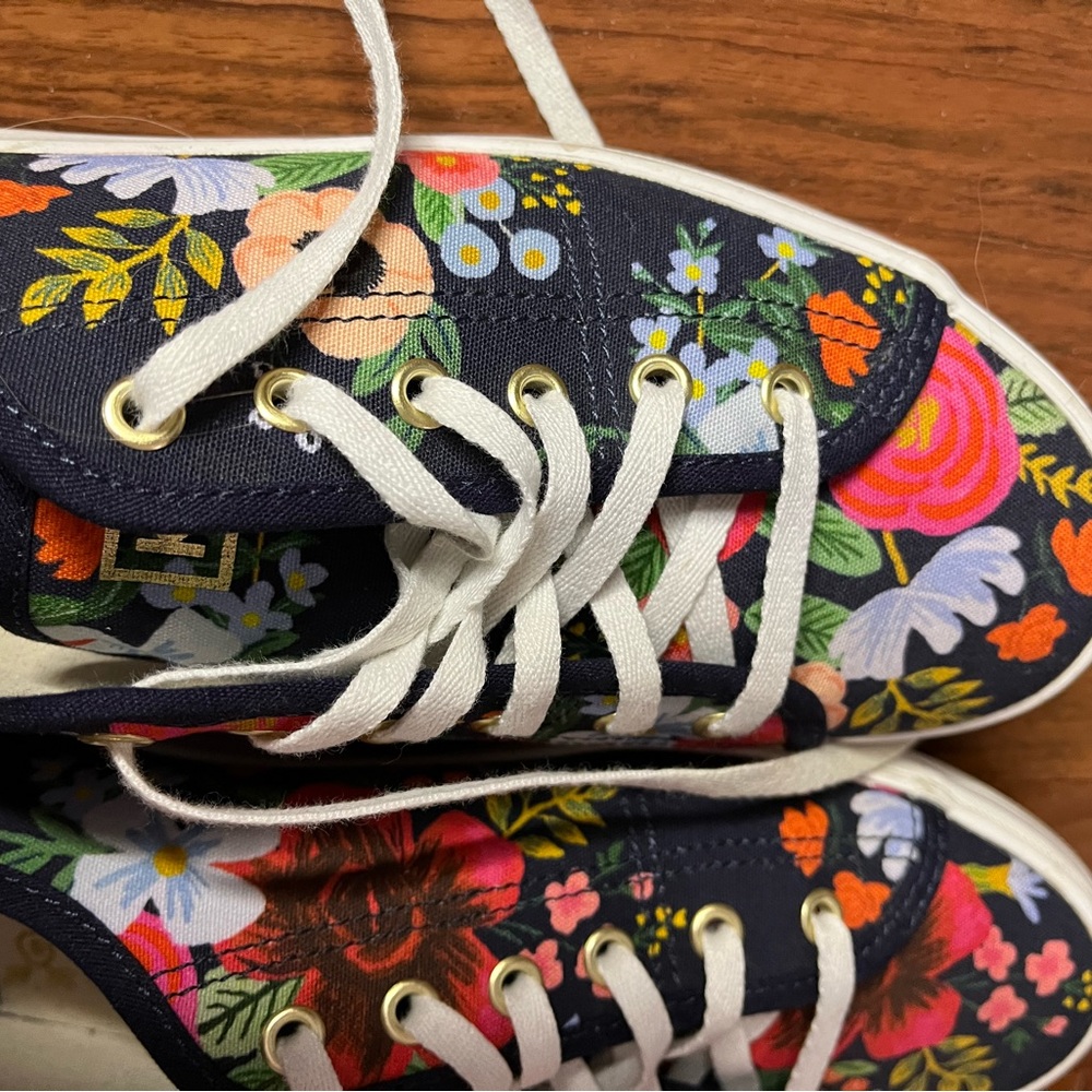 Keds X Rifle Paper Company Floral Sneakers - 8.5 - Picture 7 of 12